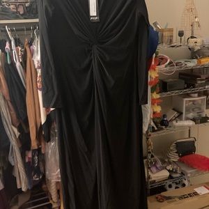 Brand new with tags nasty gal black maxi dress with twist at cleavage